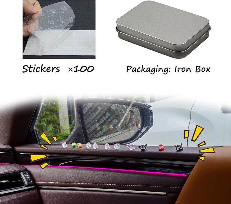 Mevodeata 52 Pcs Cute Soot Sprite Car Decor Rearview Mirror Accessories - Cute Decor for Car Home and Office Gifts(Funny) - Image 2